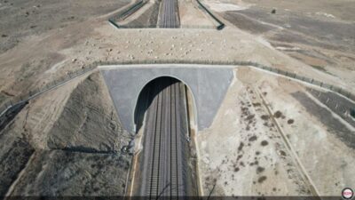 buried steel bridge overpass rail