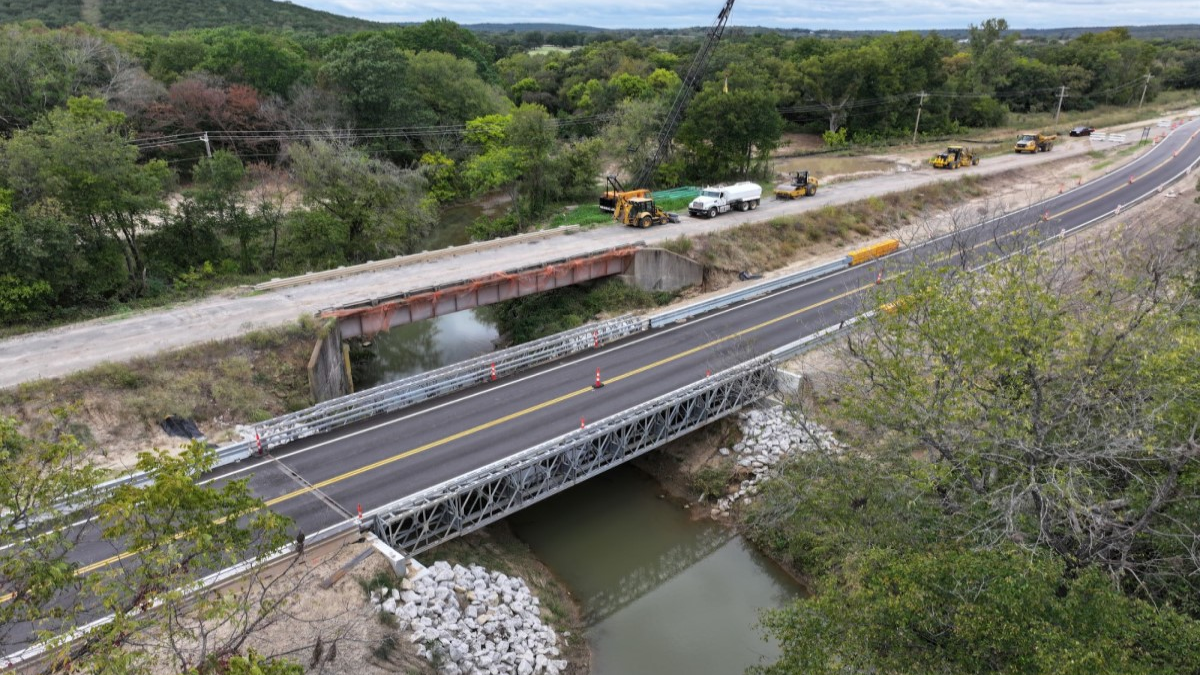 Acrow modular steel bridge