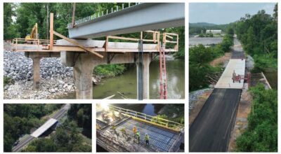 The U-BEAM solution created for the Parkwood Road Bridge included 12 custom-fabricated U-18 press brake steel tub girders tailored to fit the bridge’s slight skew. These ensured structural integrity while adding an extra foot of width on both sides of the bridge for a safer road shoulder.