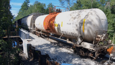 the Assonet River Railroad galvanized steel bridge